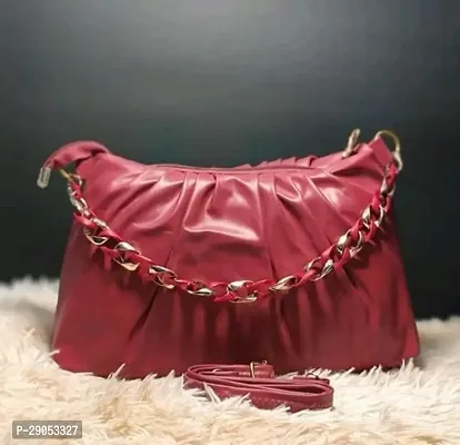 Stylish Pink Leatherette  Handbags For Women