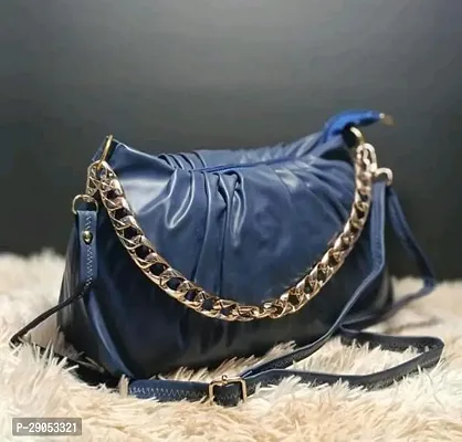 Stylish Blue Leatherette  Handbags For Women-thumb4