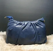 Stylish Blue Leatherette  Handbags For Women-thumb4