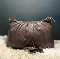 Stylish Brown Leatherette  Handbags For Women-thumb3
