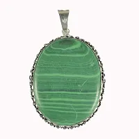 Eshopitude Reiki Vastu Crystal Healing Malachite Gemstone Pendant With Chain for Women  Girls-thumb1