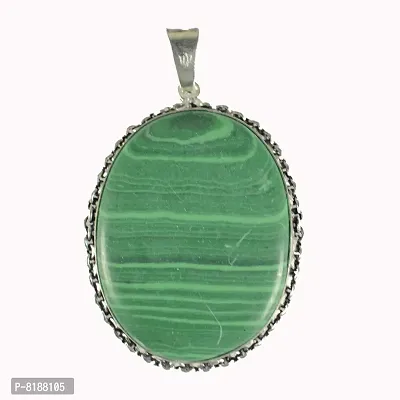 Eshopitude Reiki Vastu Crystal Healing Malachite Gemstone Pendant With Chain for Women  Girls-thumb2