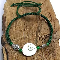 Eshopitude Zodiac Planet Budha Green Macrame Thread Good Luck Adjustable Size Gomti Chakra Bracelet/Gift Bracelet/Vastu Feng Sui Reiki Healing Bracelet/Band/Rakhi/Suitable for All-thumb1