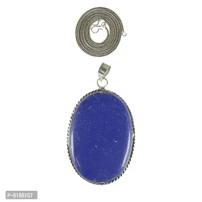 Eshopitude Reiki Vastu Crystal Healing Lapis Lazuli Gemstone Pendant With Chain for Women  Girls-thumb0