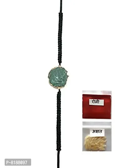 ESHOPITUDE Agate Healing Stone Macrame Thread Bracelet Rakhi Band For Your Friend Brother  Bhabhi