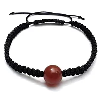 Eshopitude 10 mm Healing Cornalian Gemstone Bead Macrame Thread Adjustable Size Vastu Feng Sui Reiki Bracelet/Rakhi/Band /Gift/Suitable For All-thumb2