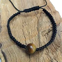 Eshopitude 10 mm Healing Tiger Eye Gemstone Bead Macrame Thread Adjustable Size Vastu Feng Sui Reiki Bracelet/Rakhi/Band /Gift/Suitable For All-thumb1