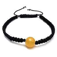 Eshopitude 10 mm Healing Yellow Onyx Gemstone Bead Macrame Thread Adjustable Size Vastu Feng Sui Reiki Bracelet/Rakhi/Band /Gift/Suitable For All-thumb2