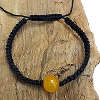 Eshopitude 10 mm Healing Yellow Onyx Gemstone Bead Macrame Thread Adjustable Size Vastu Feng Sui Reiki Bracelet/Rakhi/Band /Gift/Suitable For All-thumb1