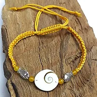 Eshopitude Zodiac Planet Guru Yellow Macrame Thread Good Luck Adjustable Size Gomti Chakra Bracelet/Gift Bracelet/Vastu Feng Sui Reiki Healing Bracelet/Band/Rakhi/Suitable for All-thumb1