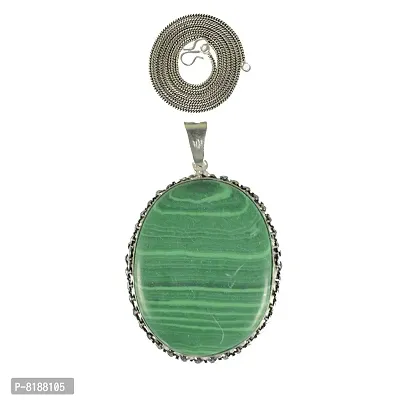 Eshopitude Reiki Vastu Crystal Healing Malachite Gemstone Pendant With Chain for Women  Girls-thumb4