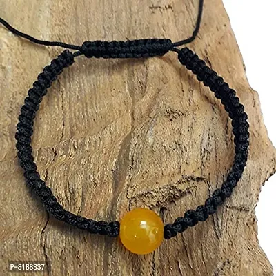 Eshopitude 10 mm Healing Yellow Onyx Gemstone Bead Macrame Thread Adjustable Size Vastu Feng Sui Reiki Bracelet/Rakhi/Band /Gift/Suitable For All-thumb4