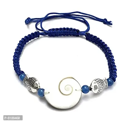 Eshopitude Zodiac Planet Shani Blue Macrame Thread Good Luck Adjustable Size Gomti Chakra Bracelet/Gift Bracelet/Vastu Feng Sui Reiki Healing Bracelet/Band/Rakhi/Suitable for All-thumb5