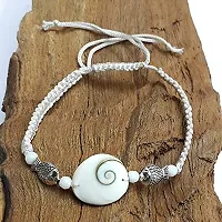 Eshopitude Zodiac Planet Chandra White Macrame Thread Good Luck Adjustable Size Gomti Chakra Bracelet/Gift Bracelet/Vastu Feng Sui Reiki Healing Bracelet/Band/Rakhi/Suitable for All-thumb1