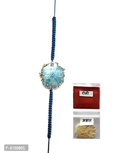 ESHOPITUDE Agate Healing Stone Macrame Thread Bracelet Rakhi Band For Your Friend Brother  Bhabhi