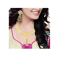 Eshopitude Indian Traditional Design Full Neck Gold Plated Necklace Set for Women & Girls-thumb4