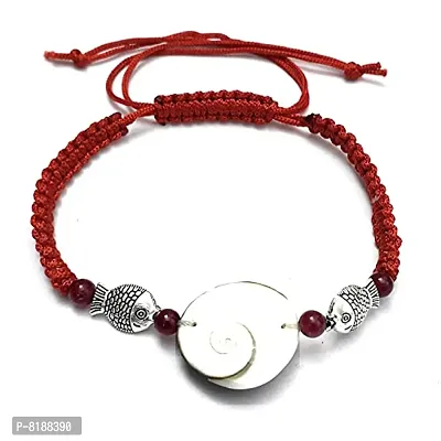 Eshopitude Zodiac Planet Surya Red Macrame Thread Good Luck Adjustable Size Gomti Chakra Bracelet/Gift Bracelet/Vastu Feng Sui Reiki Healing Bracelet/Band/Rakhi/Suitable for All-thumb5