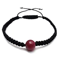 Eshopitude 10 mm Healing Red Onyx Gemstone Bead Macrame Thread Adjustable Size Vastu Feng Sui Reiki Bracelet/Rakhi/Band /Gift/Suitable For All-thumb2