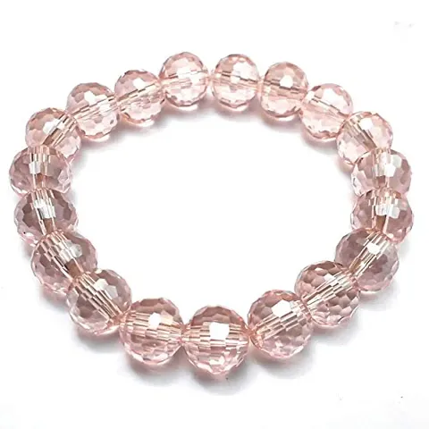 Eshopitude Lucky Vastu Feng Sui Reiki Healing Crystal Facited Beads Adjustable Size Elastic Bracelet /Friendship Band/Rakhi/Valentine Gift/For Men & Boys