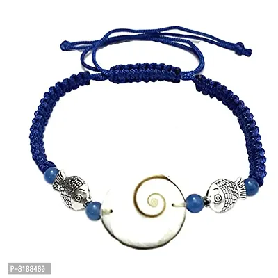 Eshopitude Zodiac Planet Shani Blue Macrame Thread Good Luck Adjustable Size Gomti Chakra Bracelet/Gift Bracelet/Vastu Feng Sui Reiki Healing Bracelet/Band/Rakhi/Suitable for All-thumb0