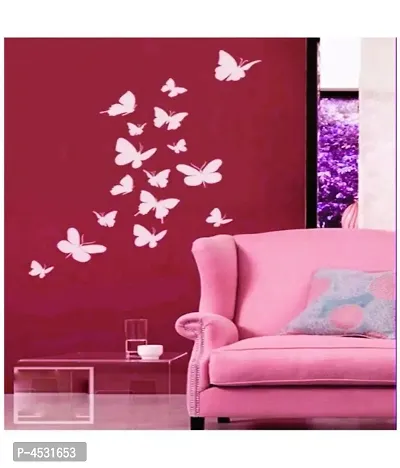 Butterflies on My Wall Reusable DIY Wall Stencil Painting for Home Decoration (PVC, 16-inch x 24-inch)-thumb0