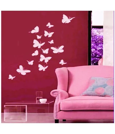 Butterflies on My Wall Reusable DIY Wall Stencil Painting for Home Decoration (PVC, 16-inch x 24-inch)