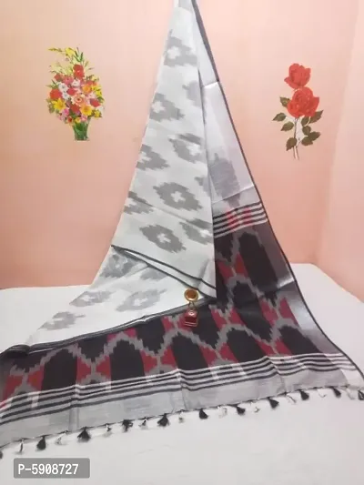Attractive Cotton Silk Printed Saree with Blouse piece