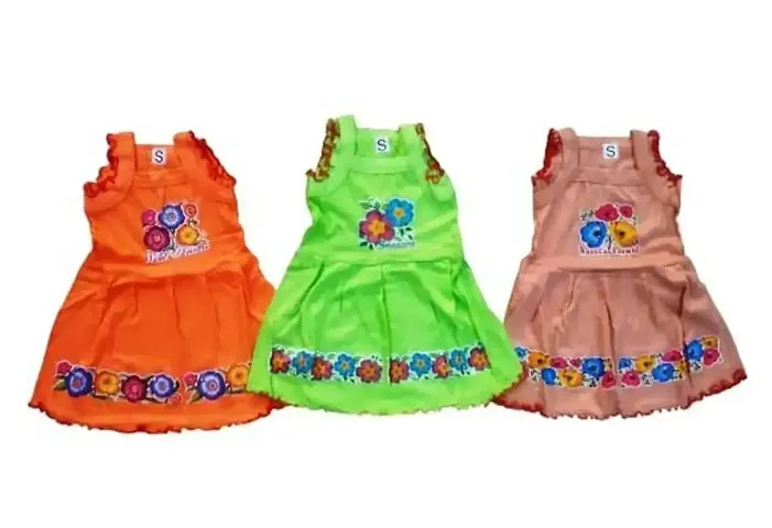 Pack of 3 &amp; 6 Cotton Printed Girls Frock