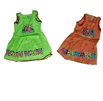 Trendy Multicoloured  Cotton Frocks Pack Of 3-thumb1