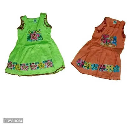 Trendy Multicoloured  Cotton Frocks Pack Of 3-thumb2