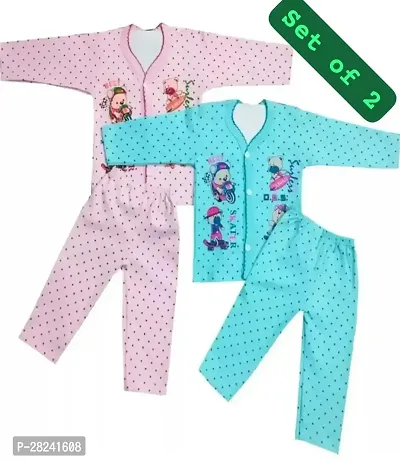 Classic Cotton Shirt with Pajama for Kids Pack of 2-thumb0