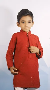 Kids Cotton Kurta Set-thumb3