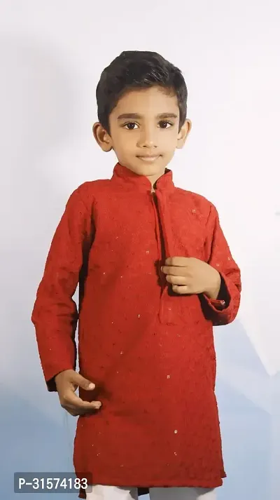 Kids Cotton Kurta Set-thumb4