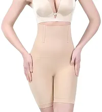 TRUSTED DEALS Women's Cotton Lycra Tummy Control 4-in-1 Blended High Waist Tummy  Thigh Shapewear (Fits 30-38 Waist Size) (free size, skin  )-thumb3