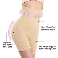 Women's Cotton Lycra Tummy Control 4-in-1 Blended High Waist Tummy  Thigh Shapewear-thumb4