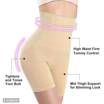 Women's Cotton Lycra Tummy Control 4-in-1 Blended High Waist Tummy  Thigh Shapewear-thumb5