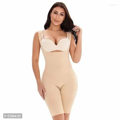 Women's Cotton Lycra Tummy Control 4-in-1 Blended High Waist Tummy  Thigh Shapewear-thumb2