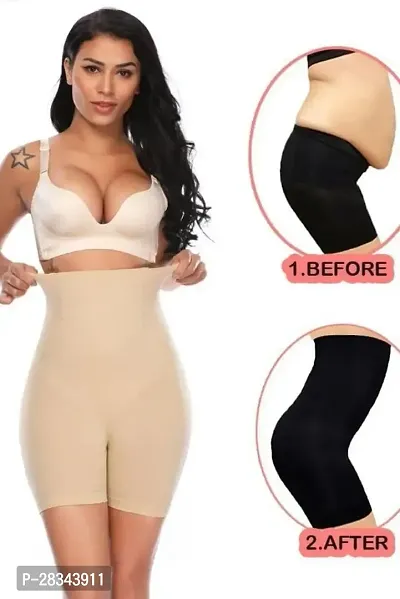 Women's Cotton Lycra 4-in-1 Blended High Waist Tummy Thigh Shapewear-thumb3