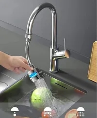 Rotatable Water Saving Faucet,3 Modes Adjustable Faucet Sprayer Head,Anti Splash Power Spray Tap and Bubbler Connector for Kitchen, Faucet Head And Nozzle - C-thumb3