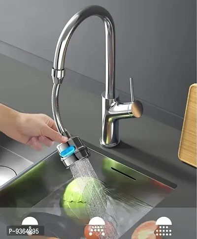 Rotatable Water Saving Faucet,3 Modes Adjustable Faucet Sprayer Head,Anti Splash Power Spray Tap and Bubbler Connector for Kitchen, Faucet Head And Nozzle - C-thumb4