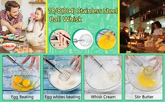 DHRUSIMI Kitchen Balloon Whisk, Stainless Steel Spring Egg Beater Milk Whipper for Blending, Whisking, Beating, or Stirring-thumb4