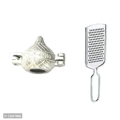 Aluminium Modak Mould Sancha With Stainless Steel Cheese Grater 2 Pcs-thumb0