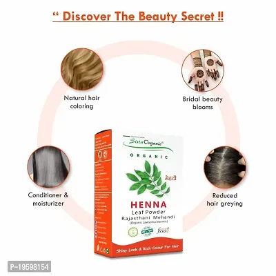 Sista Organic Indigo Powder and Red Henna Leaf Powder Combo for Black Hair Colour (100 + 100 = 200 gm)-thumb3