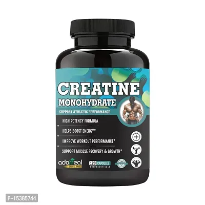 Creatine Monohydrate For Strength Endurance And Athlete Performance Energy Support For Instant Workout 120 capsules