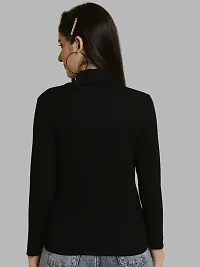Elegant Black Lycra Solid Top For Women-thumb1