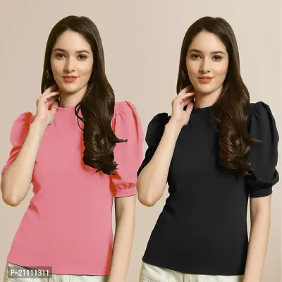 Fabflee Regular Casual Stylish Wear Top for Women  Pack Of 2