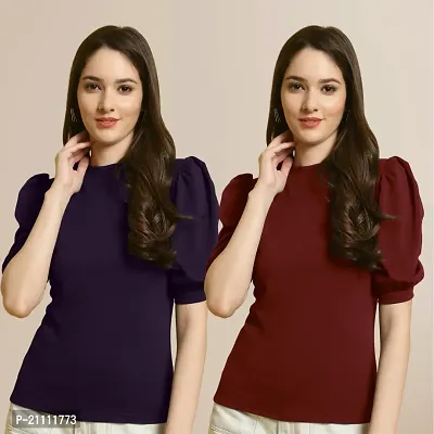 Fabflee Regular Casual Stylish Wear Top for Women  Pack Of 2