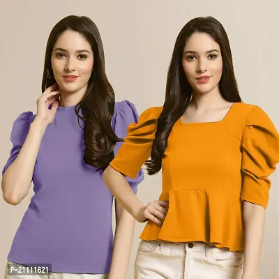 Fabflee Regular Casual Stylish Wear Top for Women  Pack Of 2