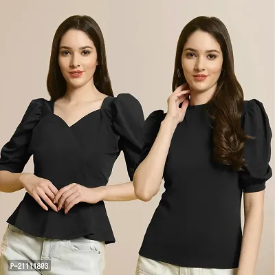 Fabflee Regular Casual Stylish Wear Top for Women  Pack Of 2