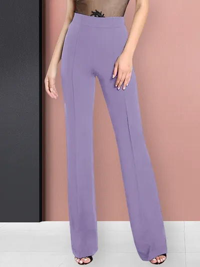 Elegant Solid Trousers For Women